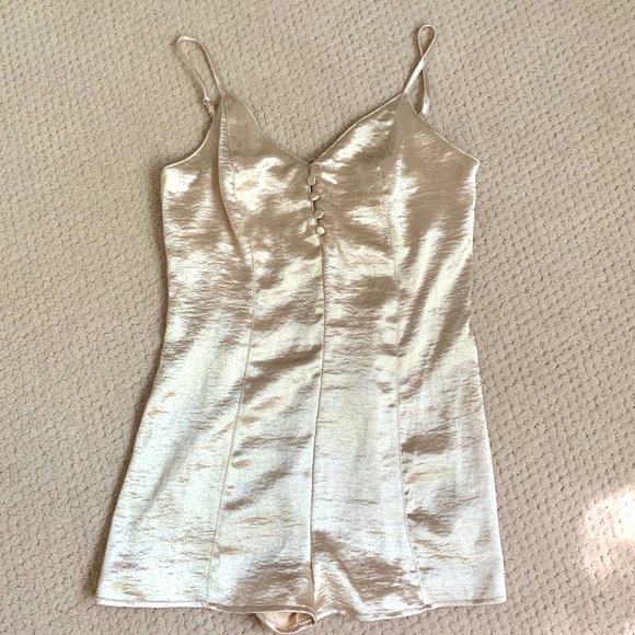 Shiny Satin Romper - Picture 2 of 4